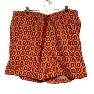 Boca Classics Size XL Red & Yellow Swim Trunks